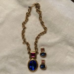Vintage Monet necklace and earrings